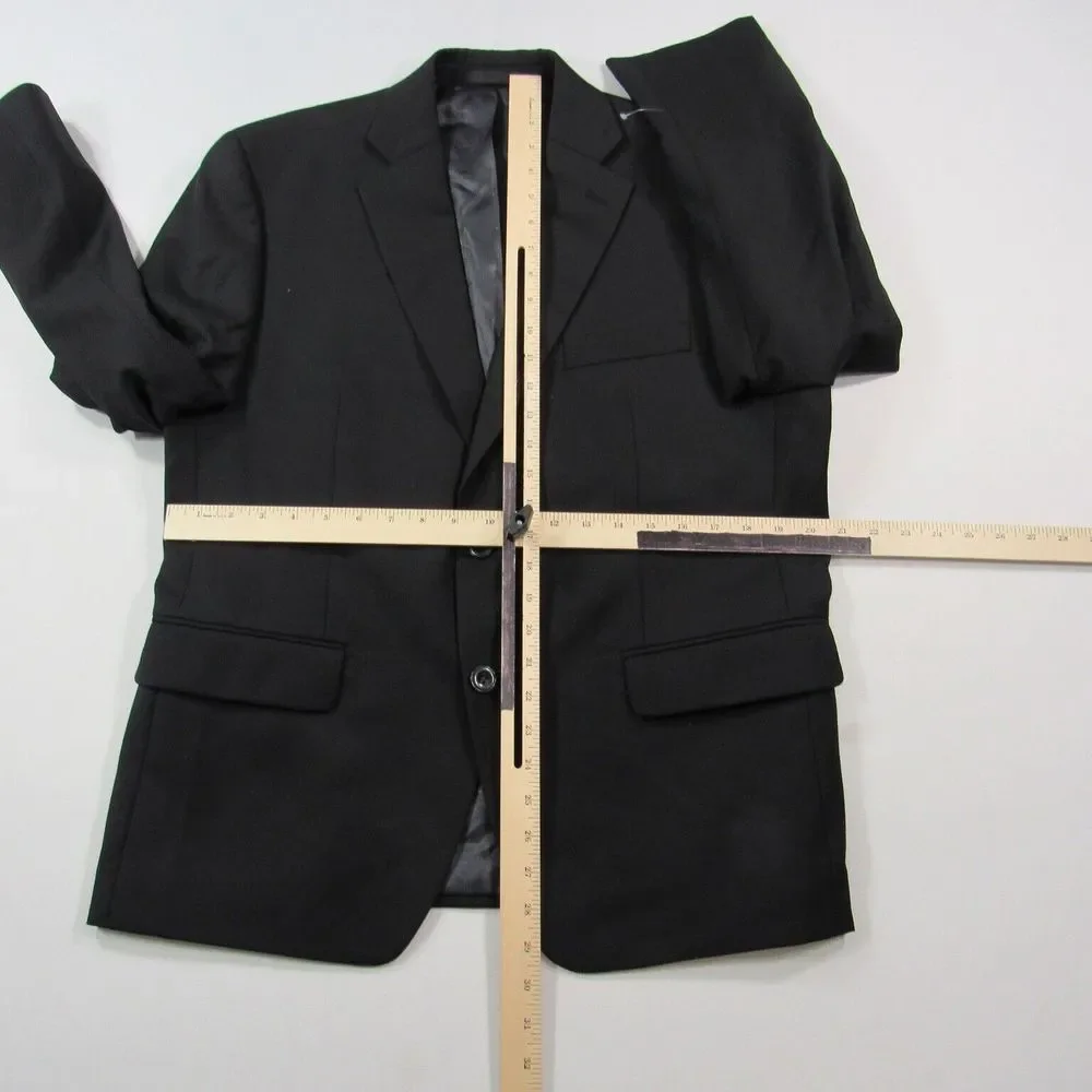 Michael Kors Blazer Mens 42S Black Solid Modern-Fit Stretch Suit Jacket $450 NEW